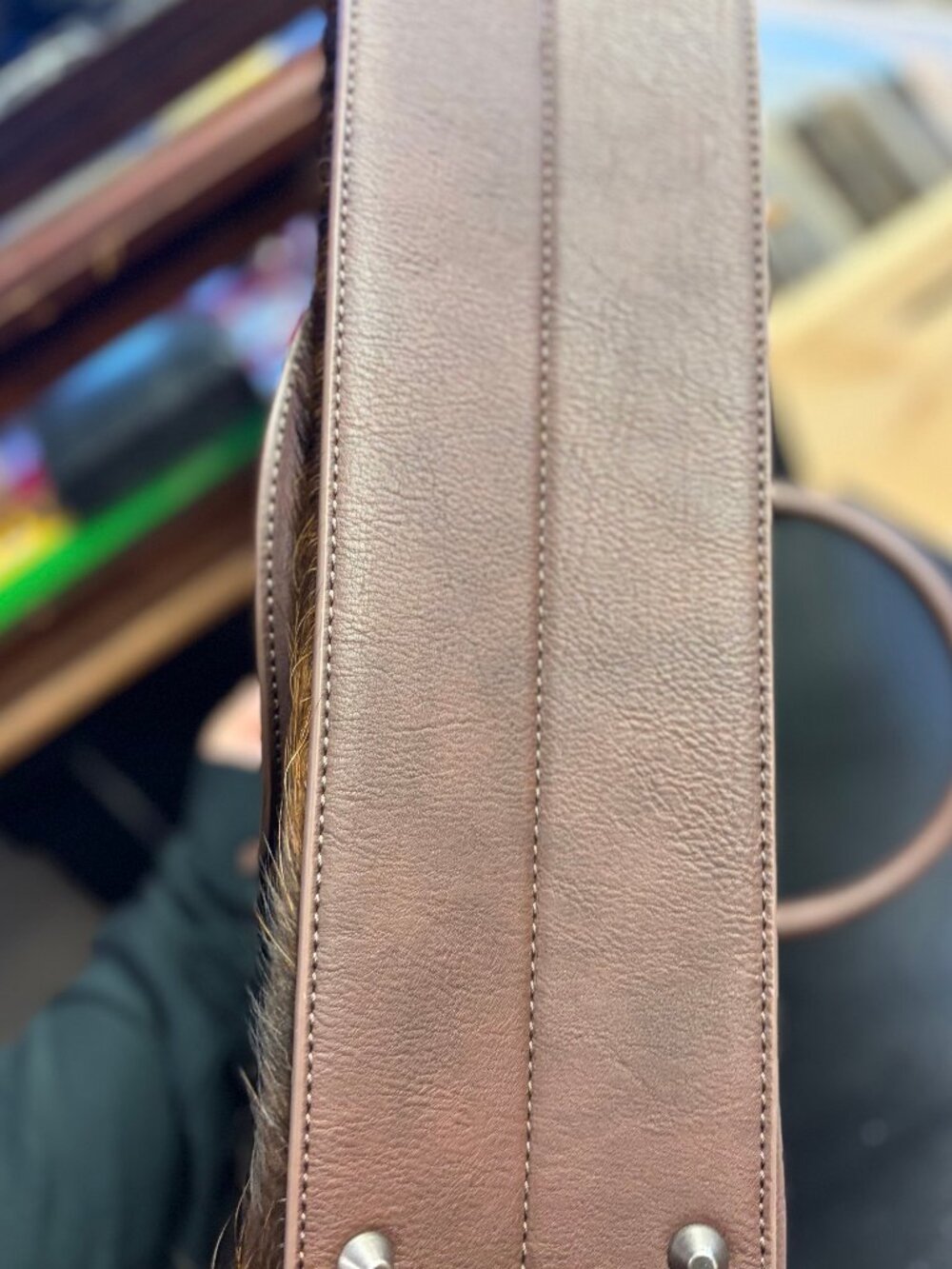 Trinity Ranch Brown Hair-On Cowhide Fleur-de-Lis Satchel Crossbody Bag - Picture 2 of 6